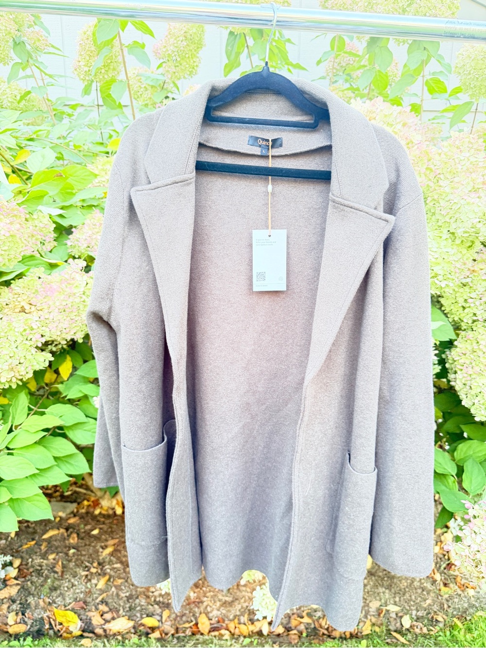 Quince Open-Front Women’s Cardigan - Taupe